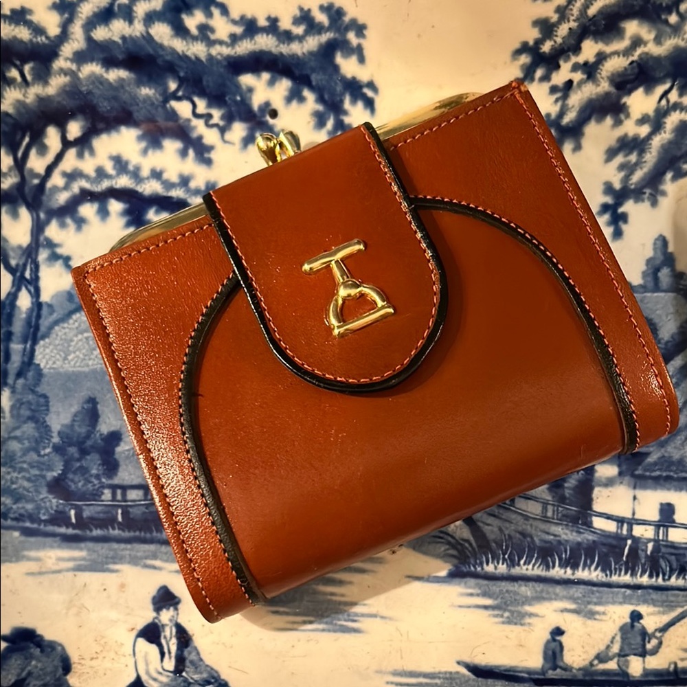 Vintage Baronet brown Leather Wallet w/ Change Purse and Photo Holder